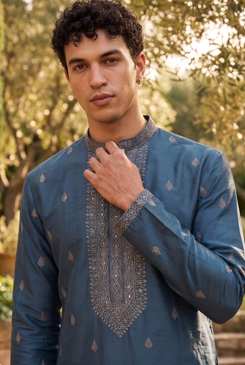 Outluk Wedding Vol 57 Silk Mens Kurta With Pajama